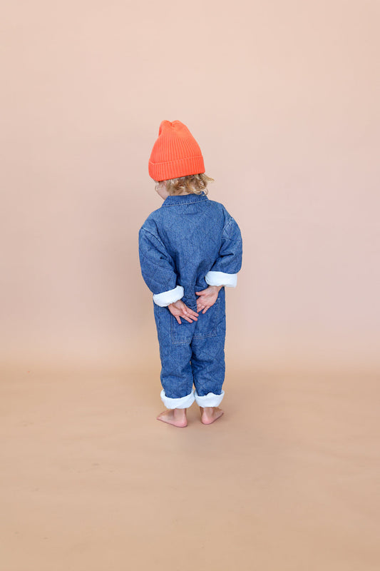 【LAST TWO】Quilted Hemp Denim Boiler Suit