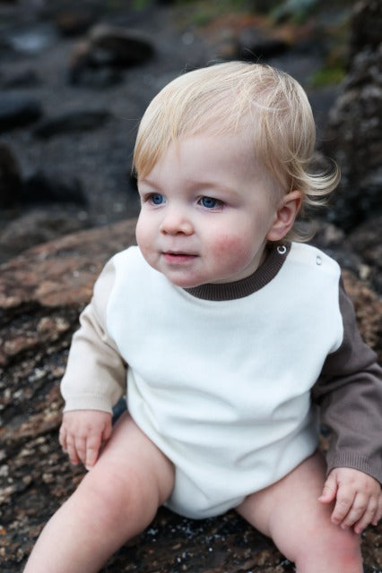 Organic Colour Block Romper