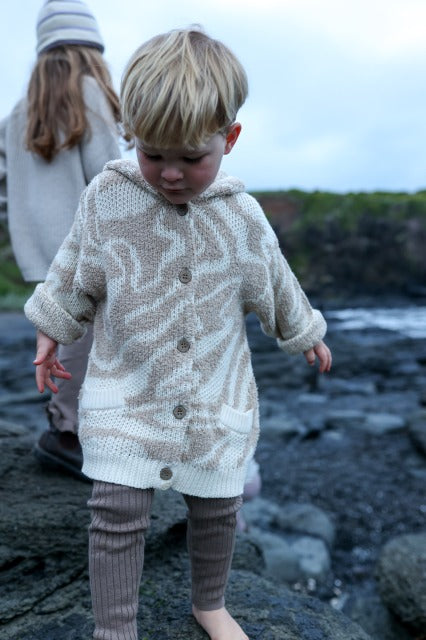 【LAST ONE】Teddy Ripple Jacket - Stone