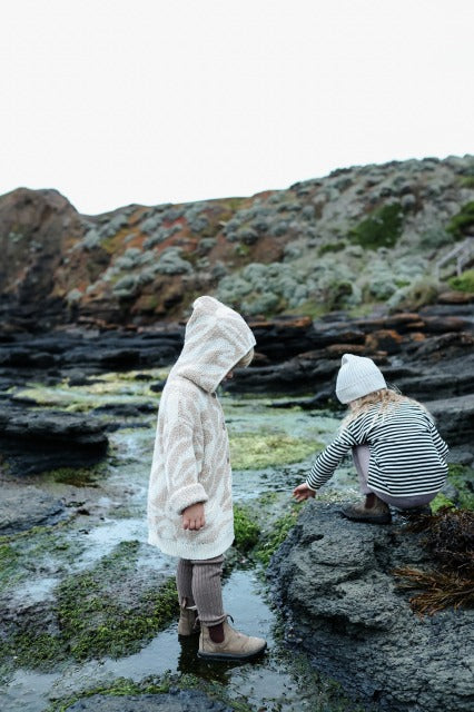 【LAST ONE】Teddy Ripple Jacket - Stone