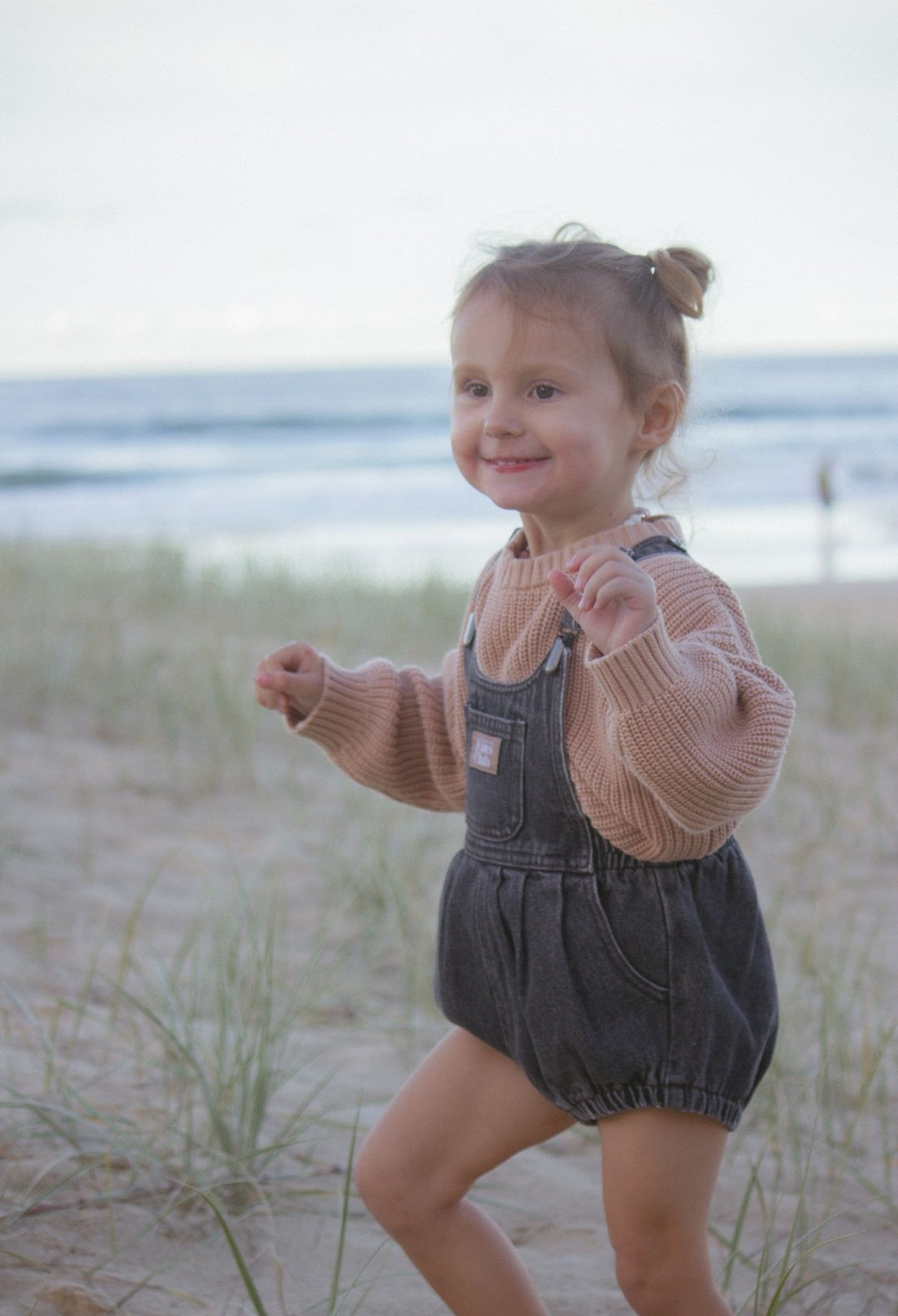 BOWIE BUBBLE ROMPER- WASHED BLACK