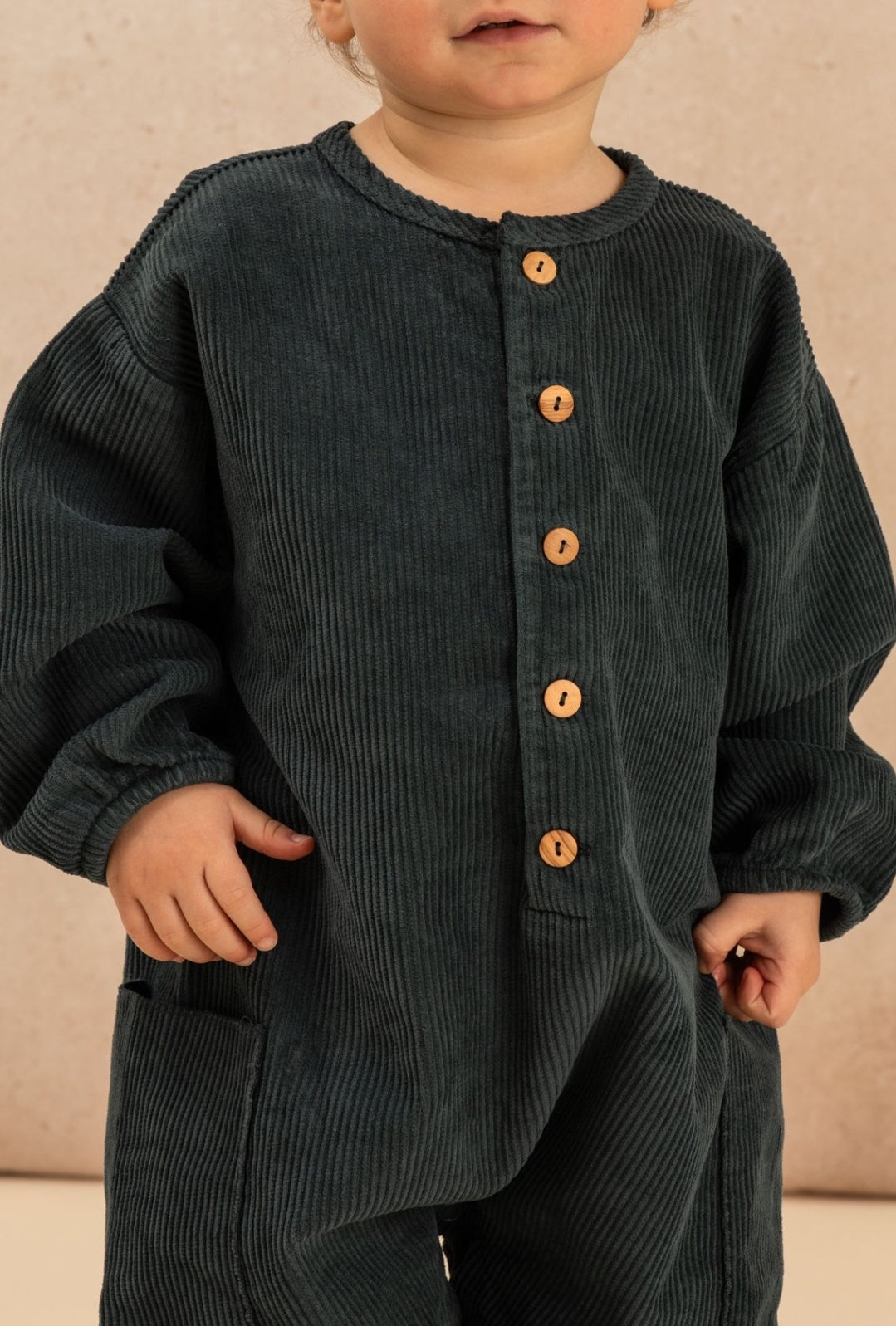 【LAST ONE】COMBINAISON BIG PAPI CORDEROY - BLEU DENIM