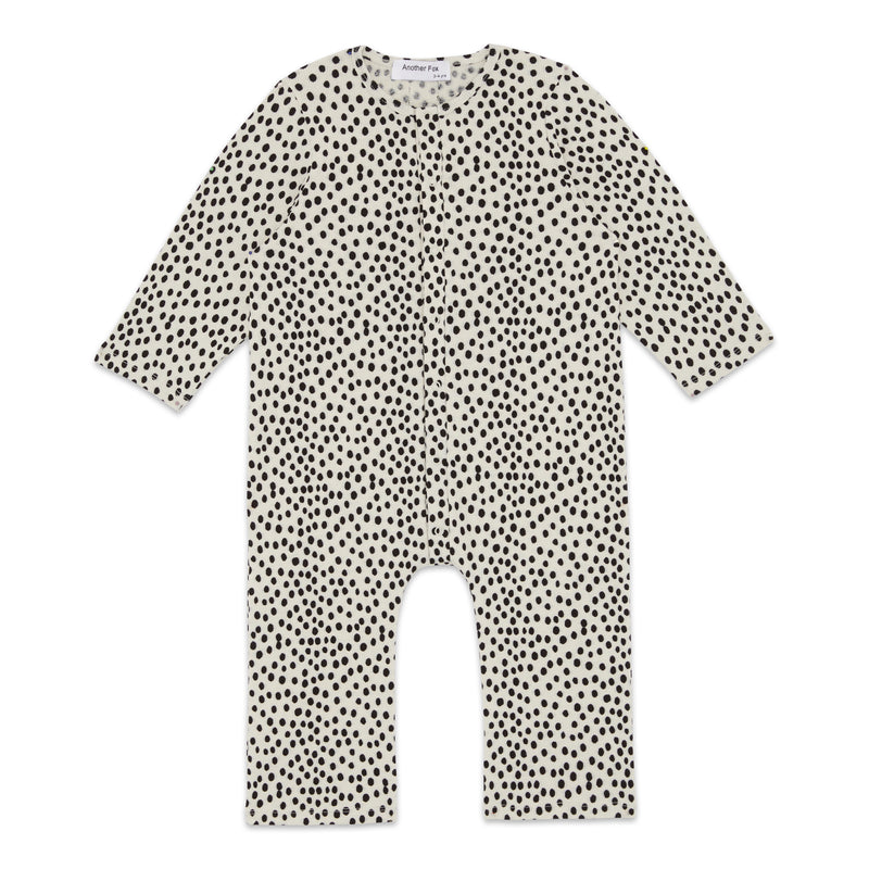 【LAST ONE】DOT RIB COTTON JUMPSUIT