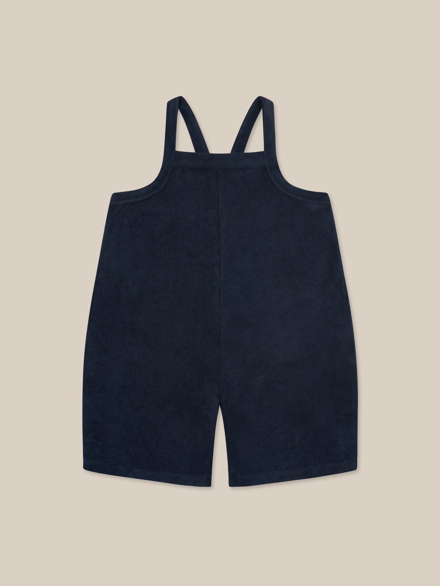 【LAST ONE】Navy Terry Cropped Dungaree