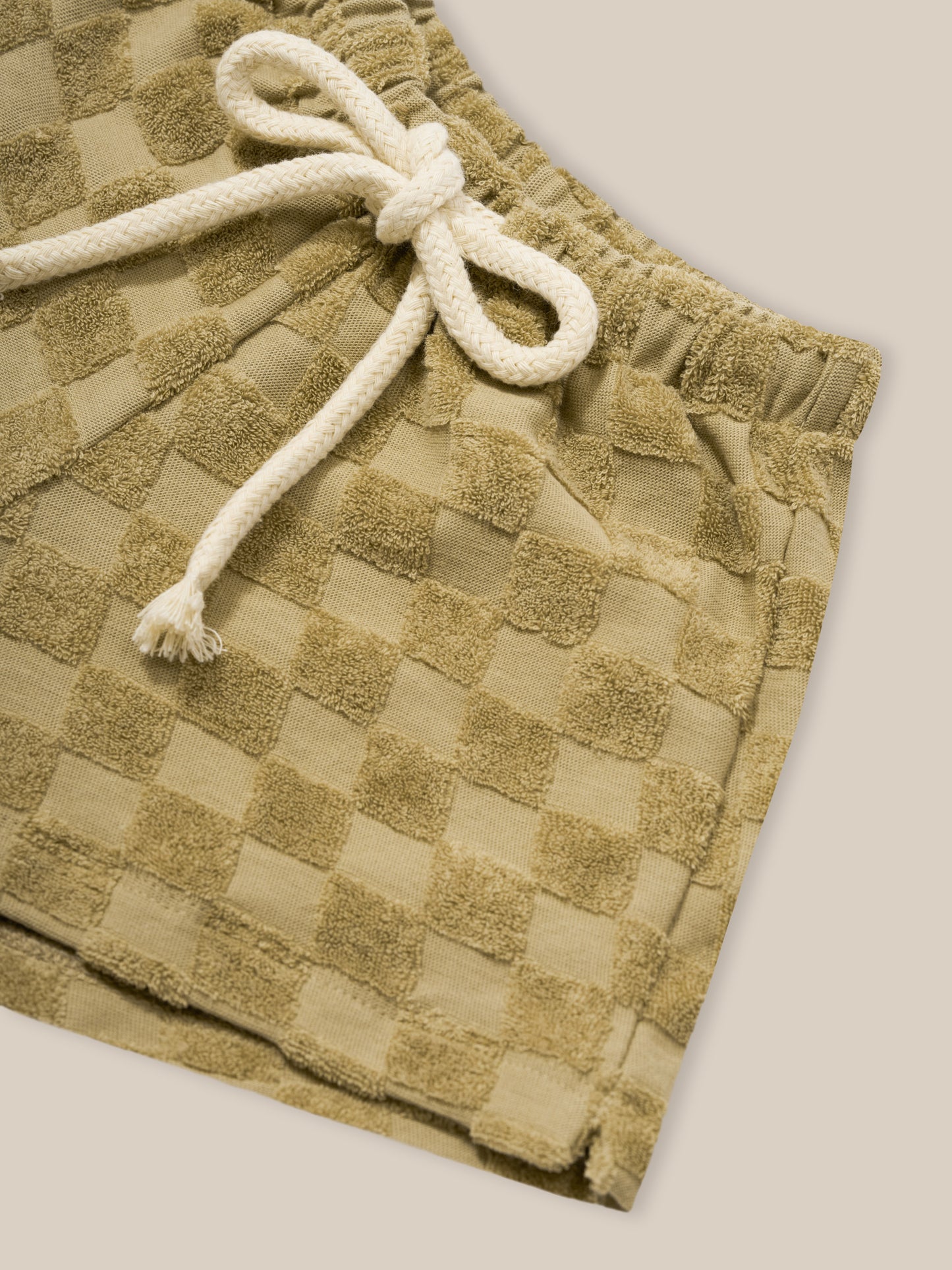 【LAST ONE】Dusky Checkboard Terry Rope Shorts
