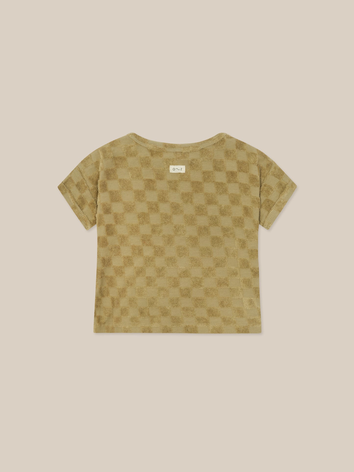 Dusky Checkboard Terry Boxy T-Shirt