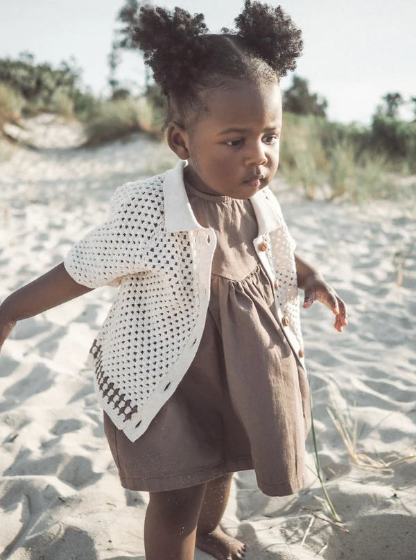 【LAST ONE】Hand Crochet Shirt - Coconut
