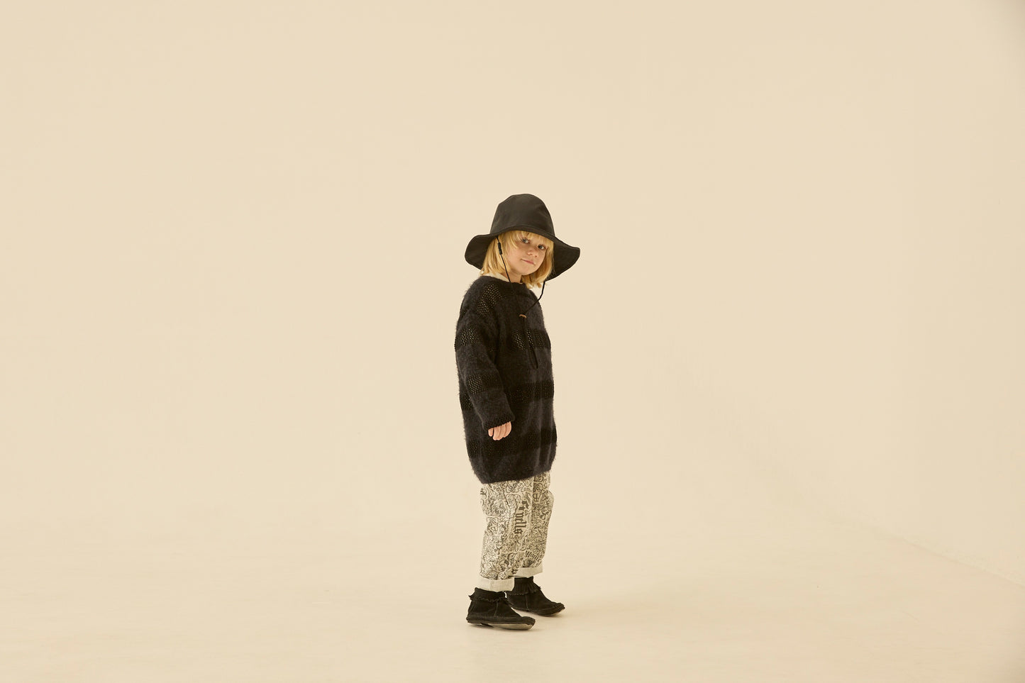 【LAST TWO】Magic Spell print Cotton Viyella Suspenders Pants