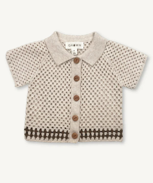 【LAST ONE】Hand Crochet Shirt - Coconut