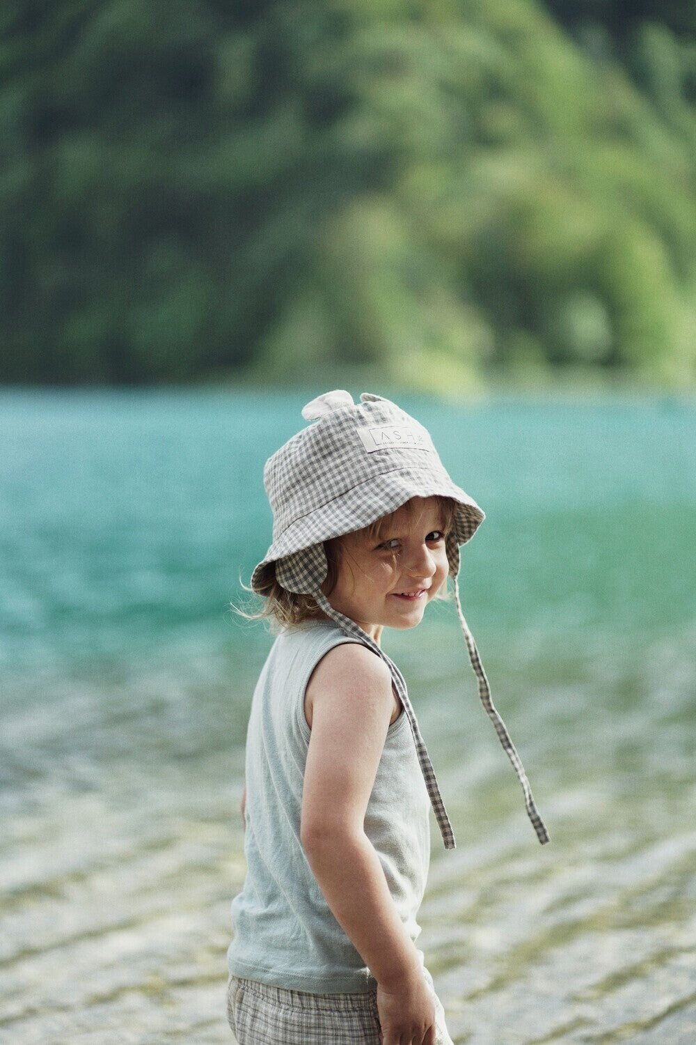 BASIL GINGHAM BEAR HAT