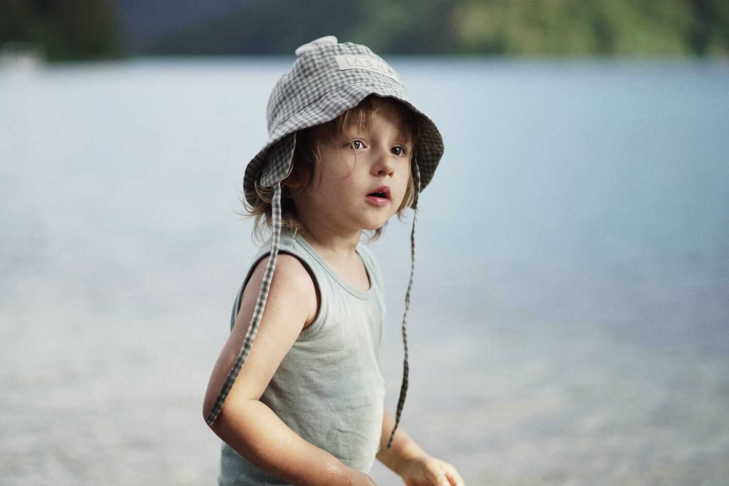 BASIL GINGHAM BEAR HAT