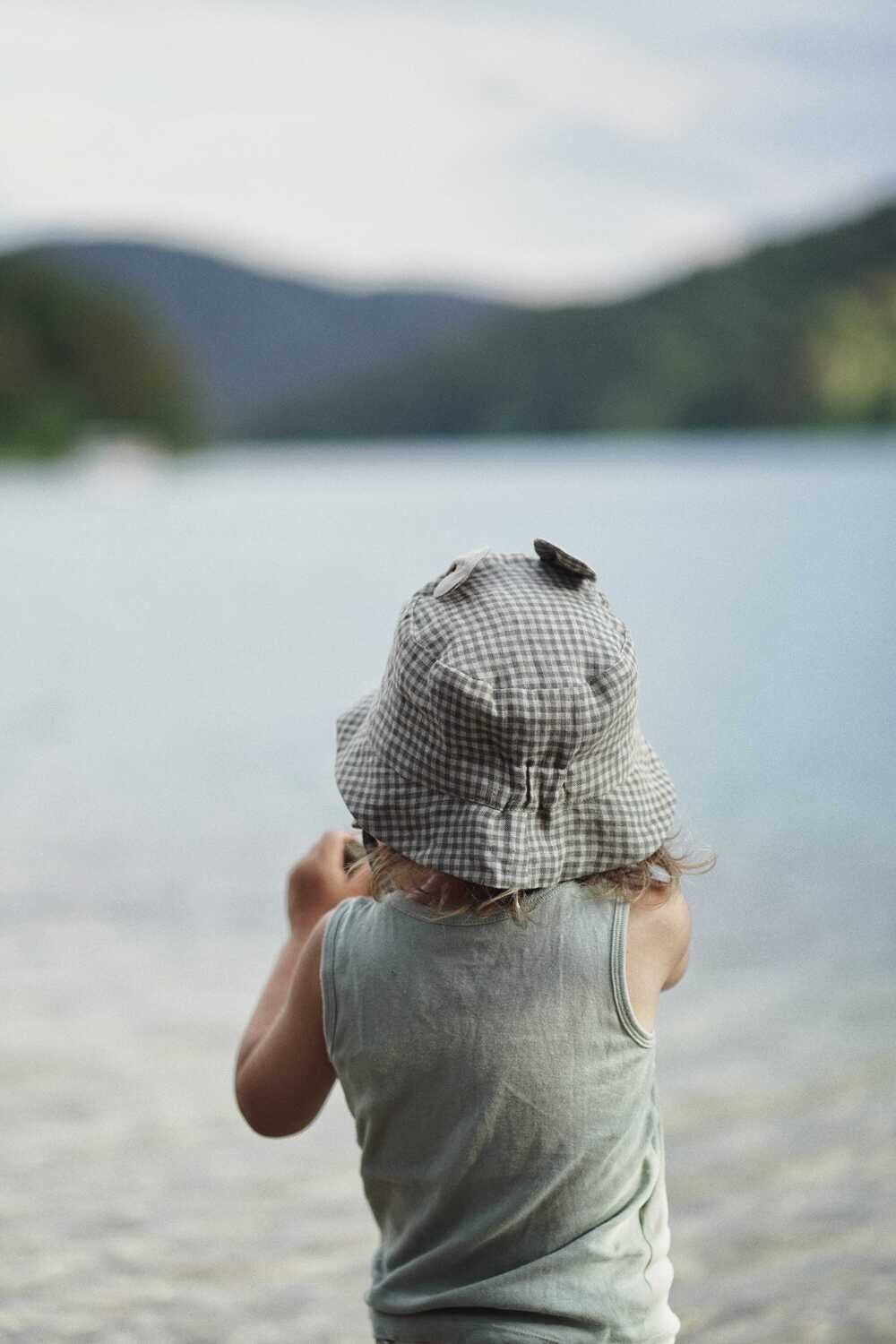 BASIL GINGHAM BEAR HAT