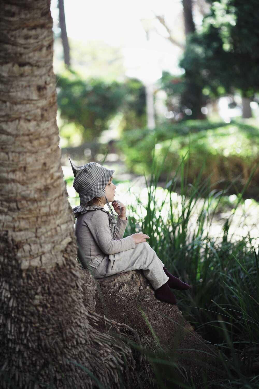 【LAST ONE】BASIL GINGHAM SQUIRREL HAT