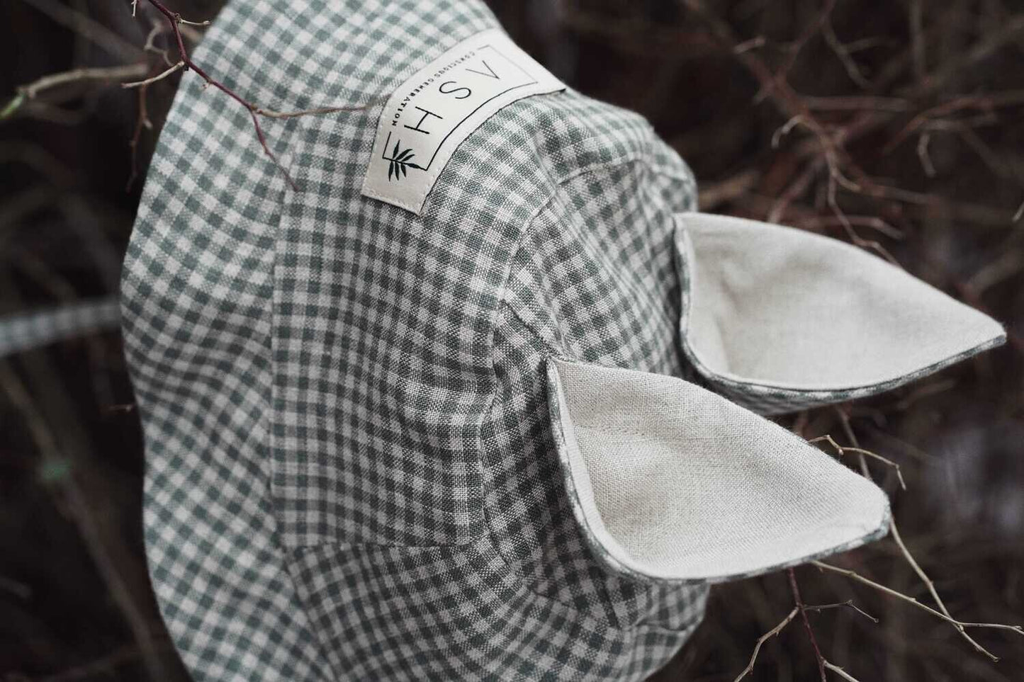 【LAST ONE】BASIL GINGHAM SQUIRREL HAT
