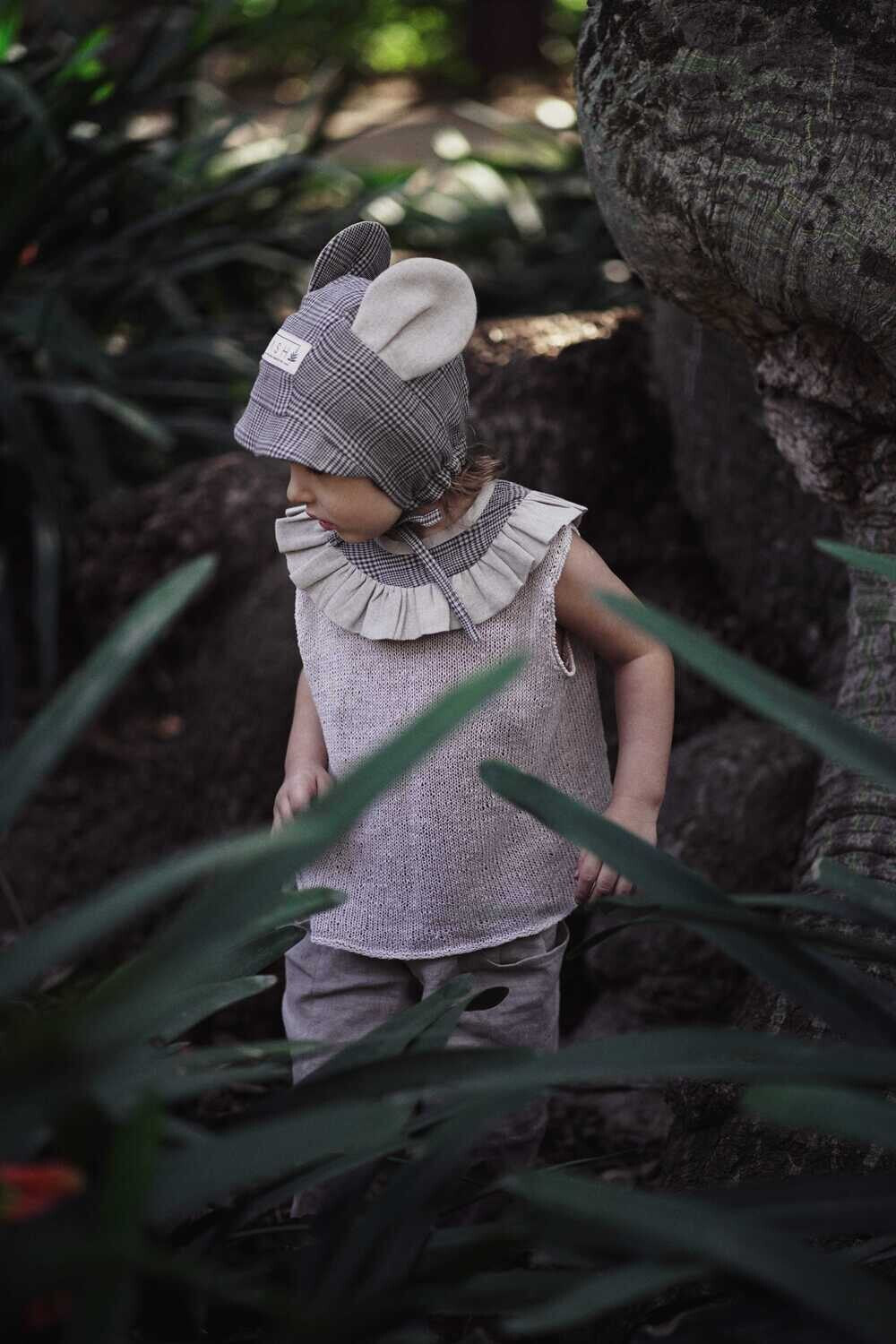 【LAST TWO】GRENCHECK MOUSE BONNET