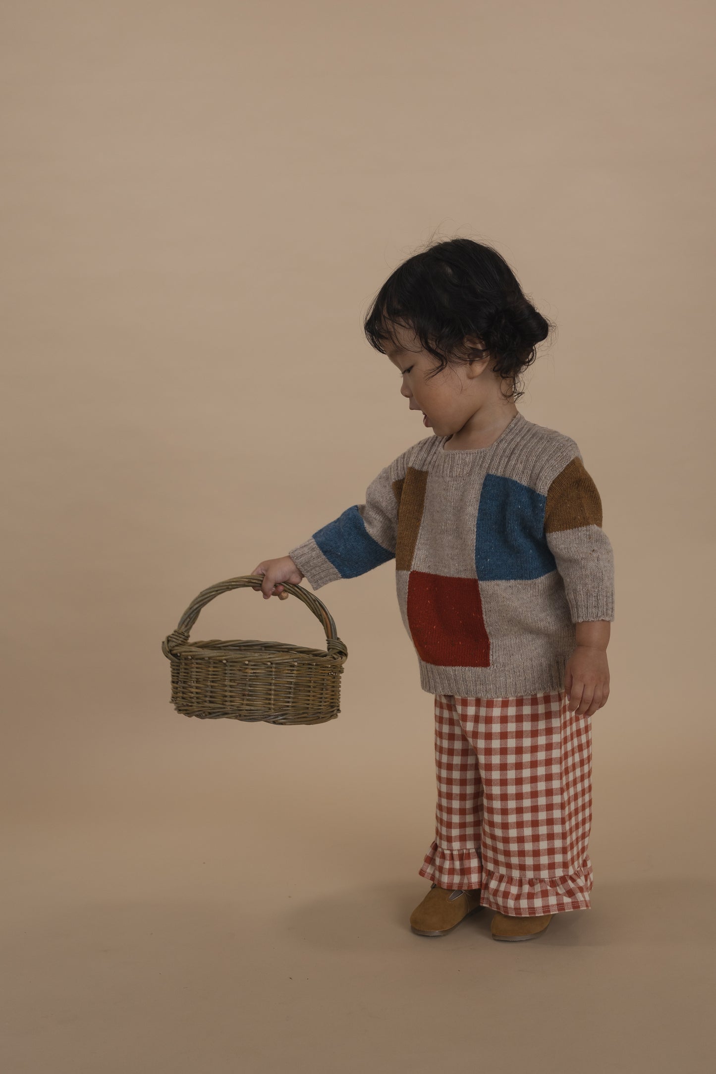 【LAST ONE】Paprika Gingham Frill Culottes