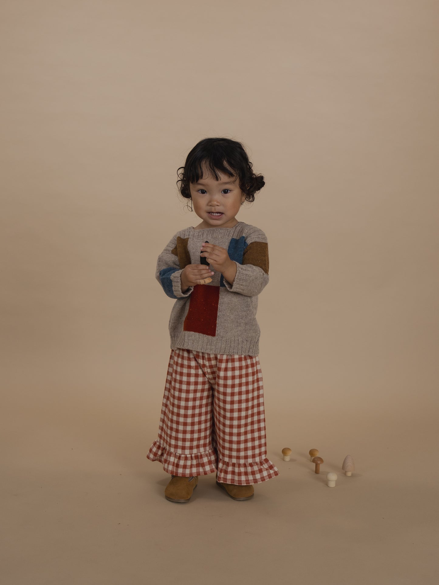 【LAST ONE】Paprika Gingham Frill Culottes