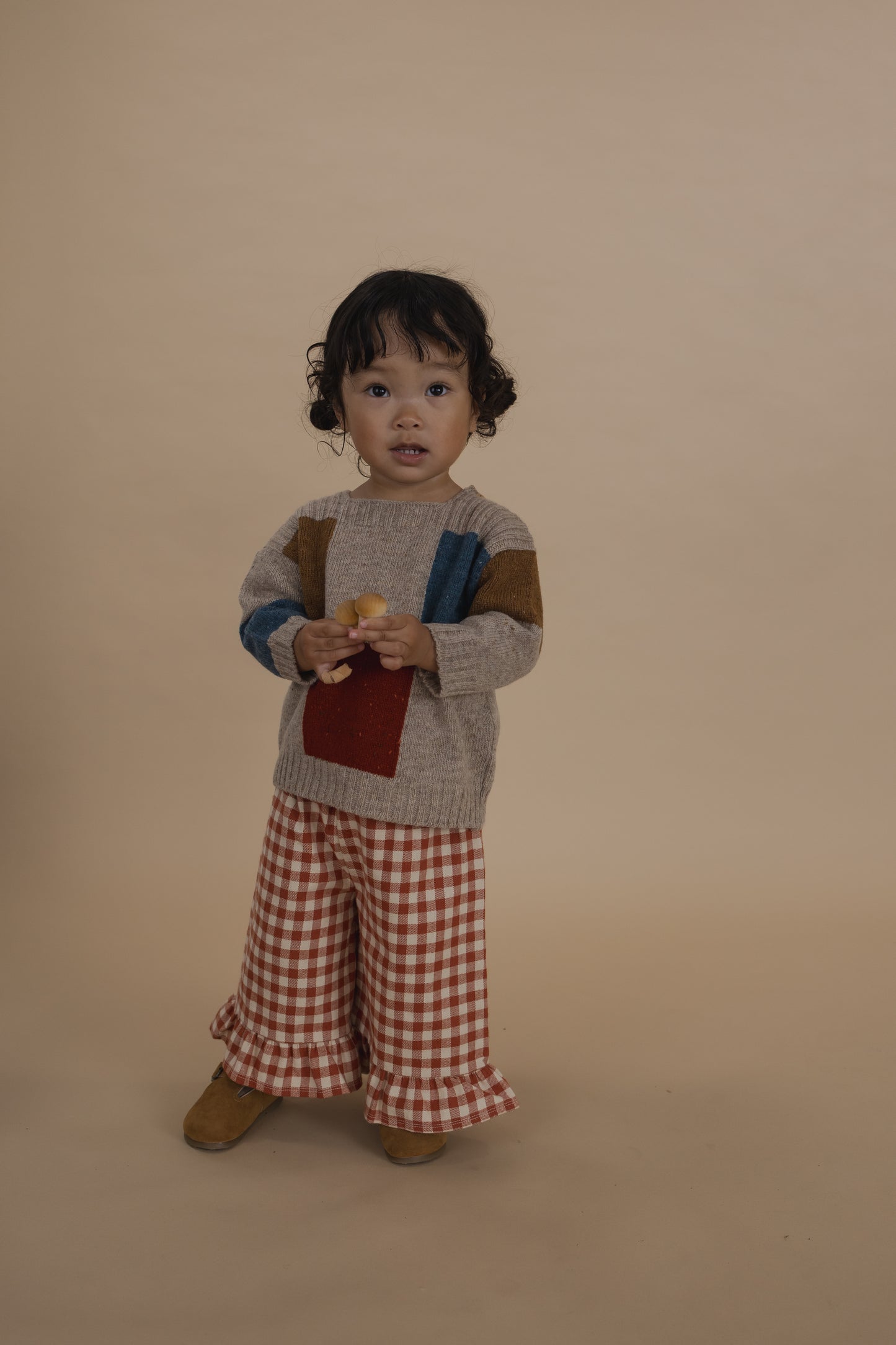 【LAST ONE】Paprika Gingham Frill Culottes
