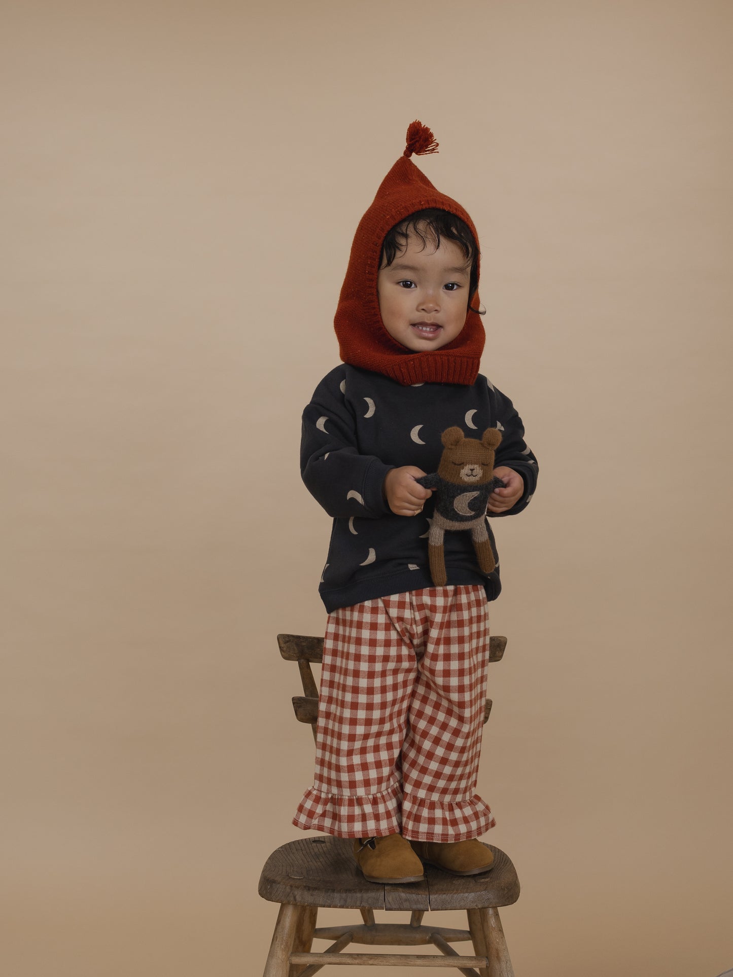 【LAST ONE】Paprika Gingham Frill Culottes
