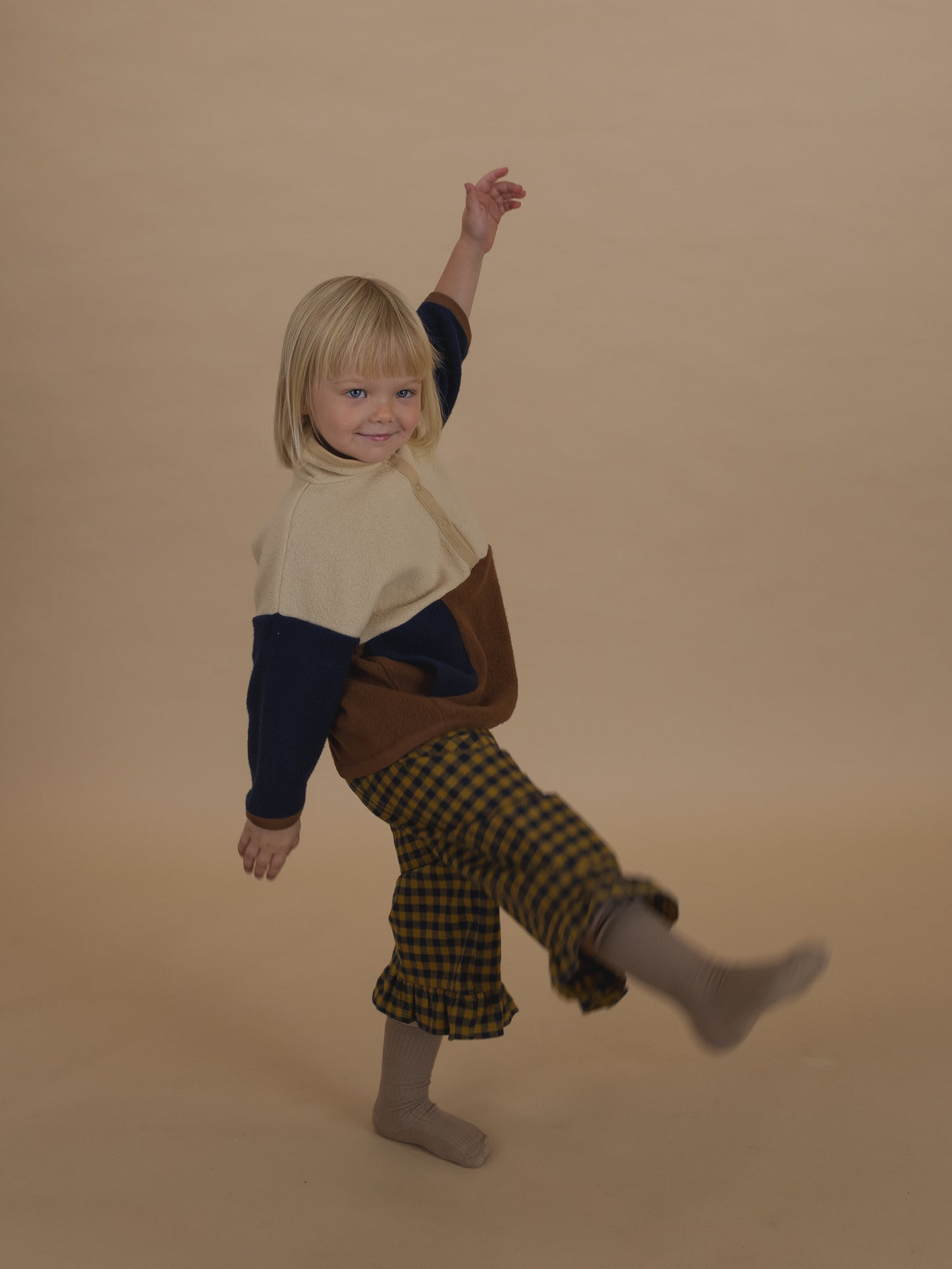 【LAST TWO】Blueberry Gingham Frill Culottes
