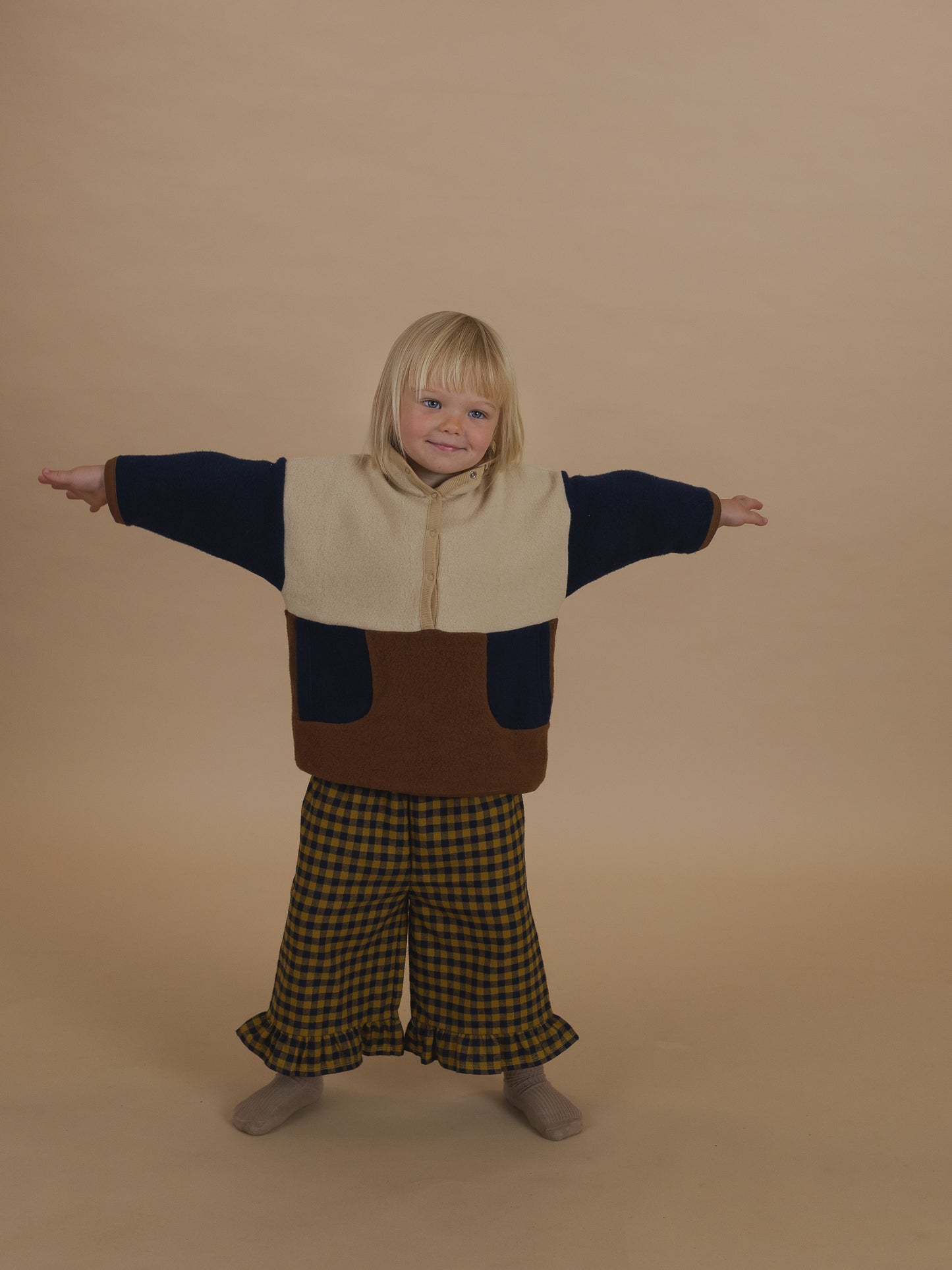 【LAST TWO】Blueberry Gingham Frill Culottes