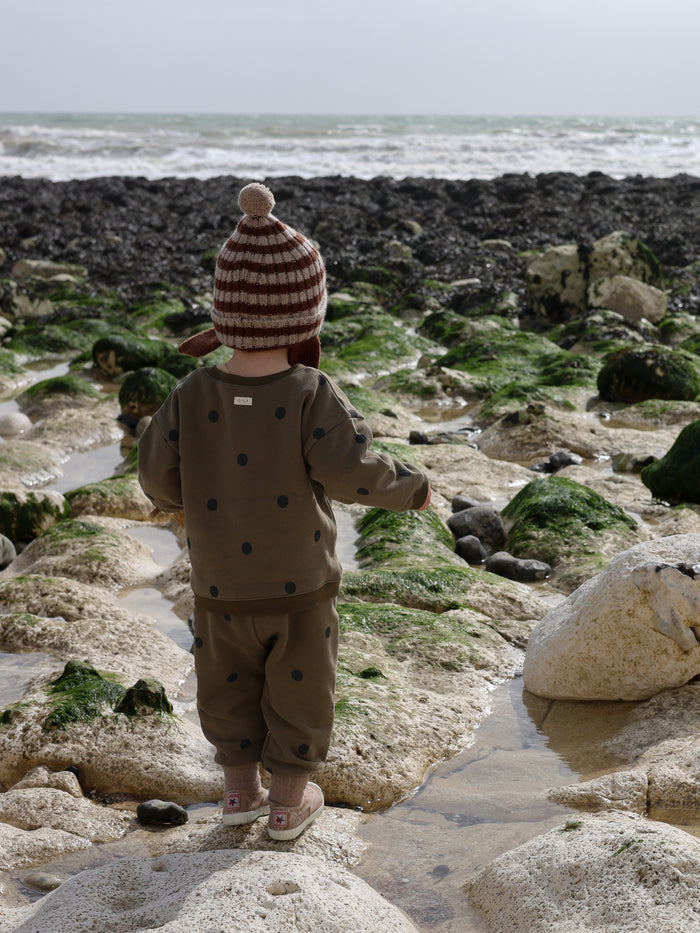 【LAST ONE】Olive Dots Sweatshirt