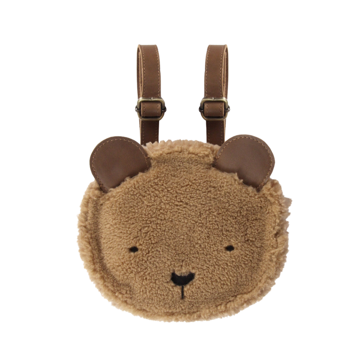 【LAST ONE】Pugi Backpack | Bear | Light Maple Curly Faux Fur