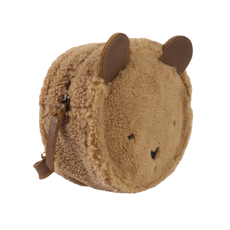 【LAST ONE】Pugi Backpack | Bear | Light Maple Curly Faux Fur