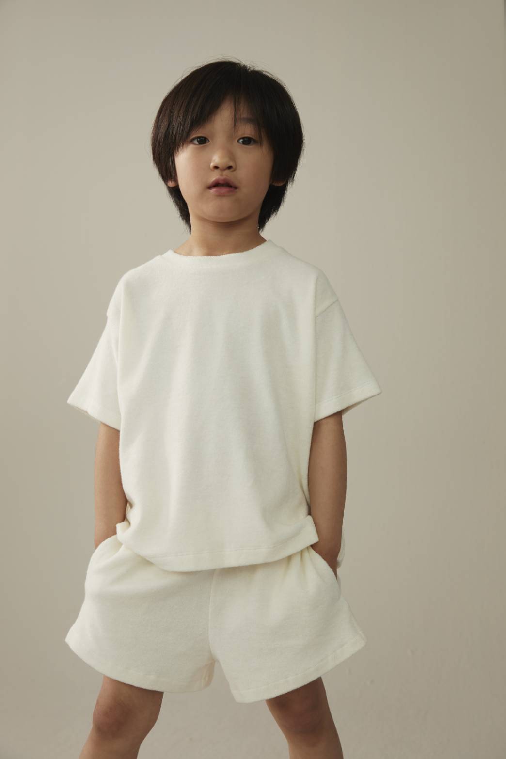 TERRY OVERSIZED TEE GOTS/Cream