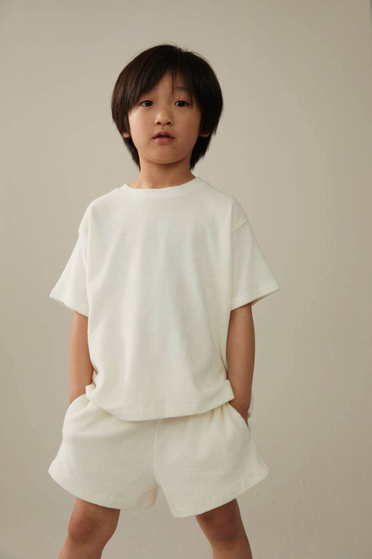 TERRY OVERSIZED TEE GOTS/Cream