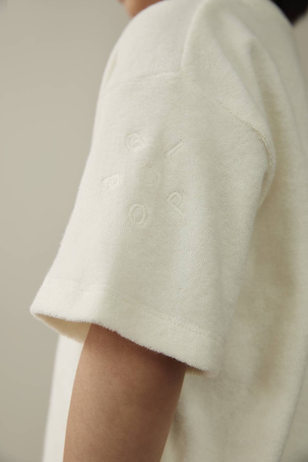 TERRY OVERSIZED TEE GOTS/Cream
