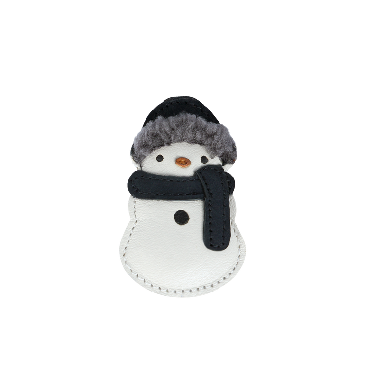 【LAST ONE】Wonda Hairclip | Snowman | Off White Leather