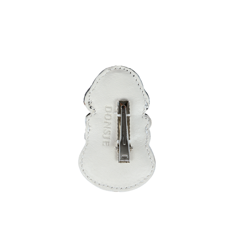 【LAST ONE】Wonda Hairclip | Snowman | Off White Leather