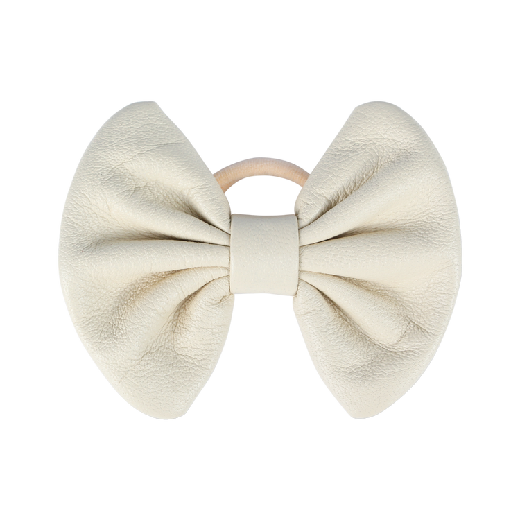【LAST TWO】Floor Hair Tie | Cream Sheep Leather