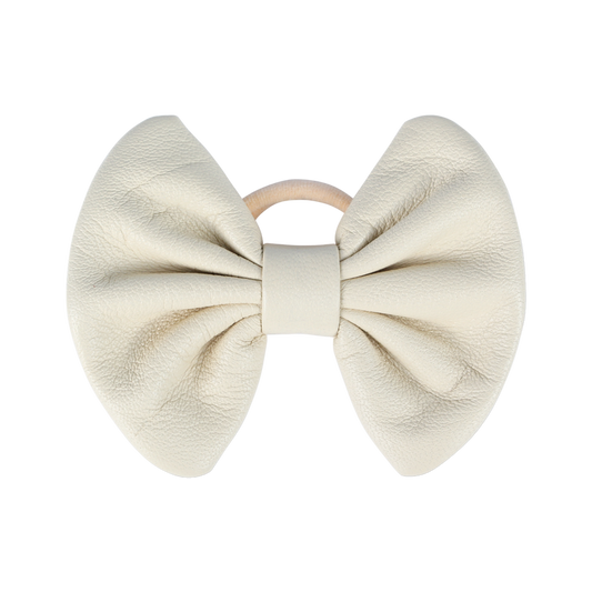 【LAST TWO】Floor Hair Tie | Cream Sheep Leather