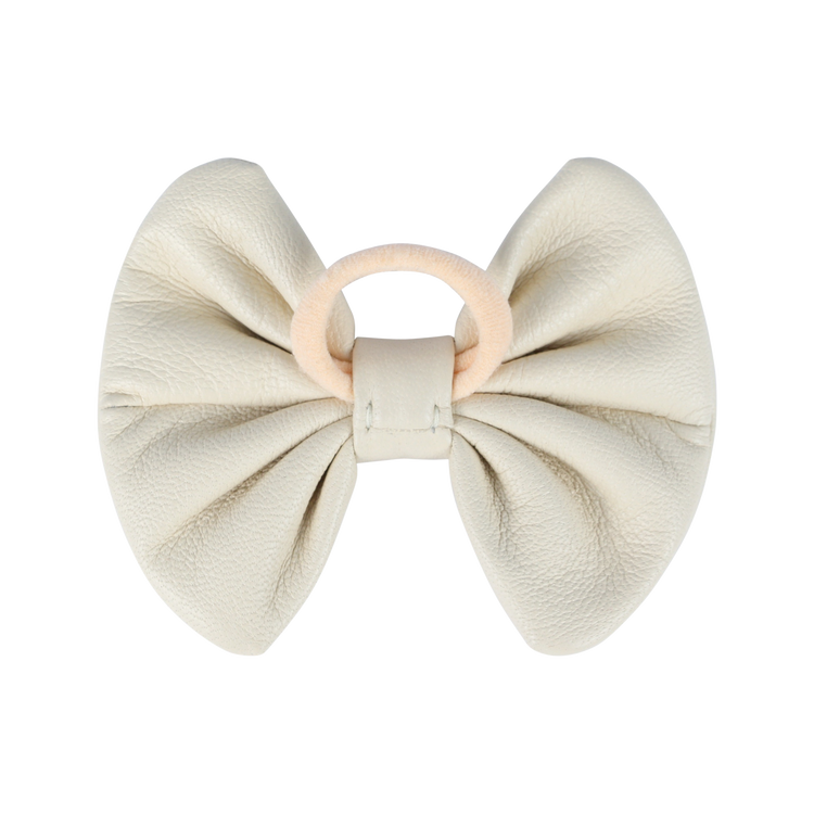 【LAST TWO】Floor Hair Tie | Cream Sheep Leather