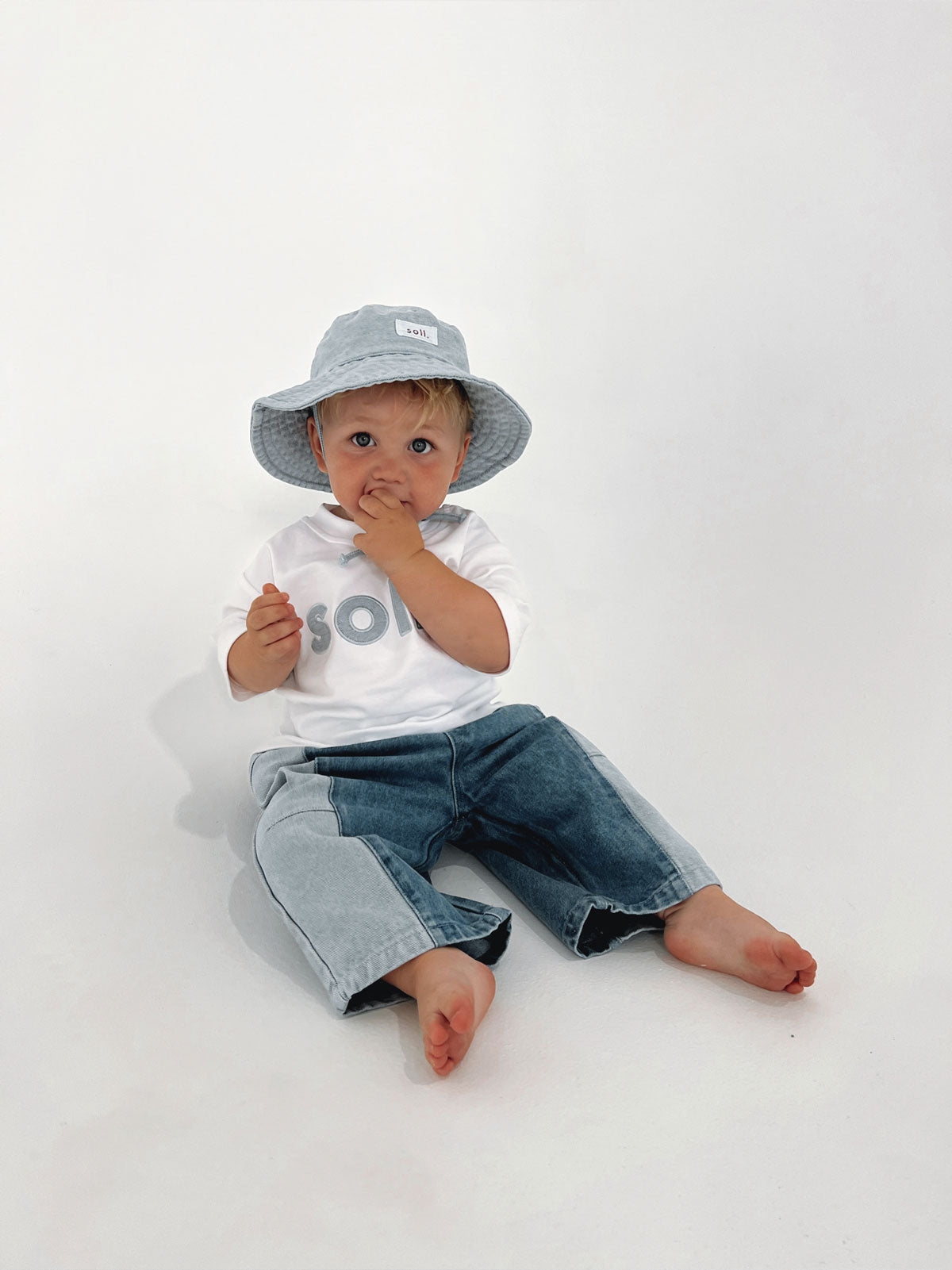 【LAST ONE】Kids Denim Bucket Hat - Light