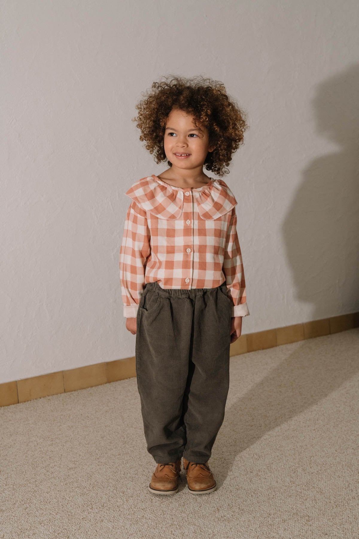 PANTALON CARROTT CORDEROY TAUPE FONC