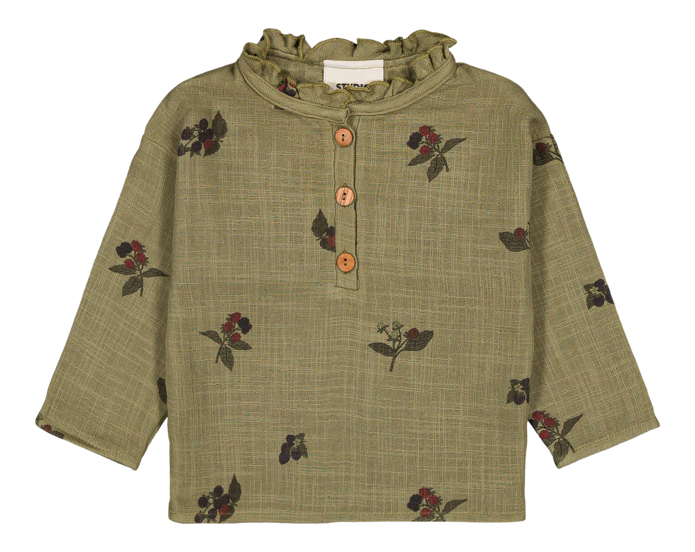 BLOUSE OLYMPE VERT ALOE MÛRES