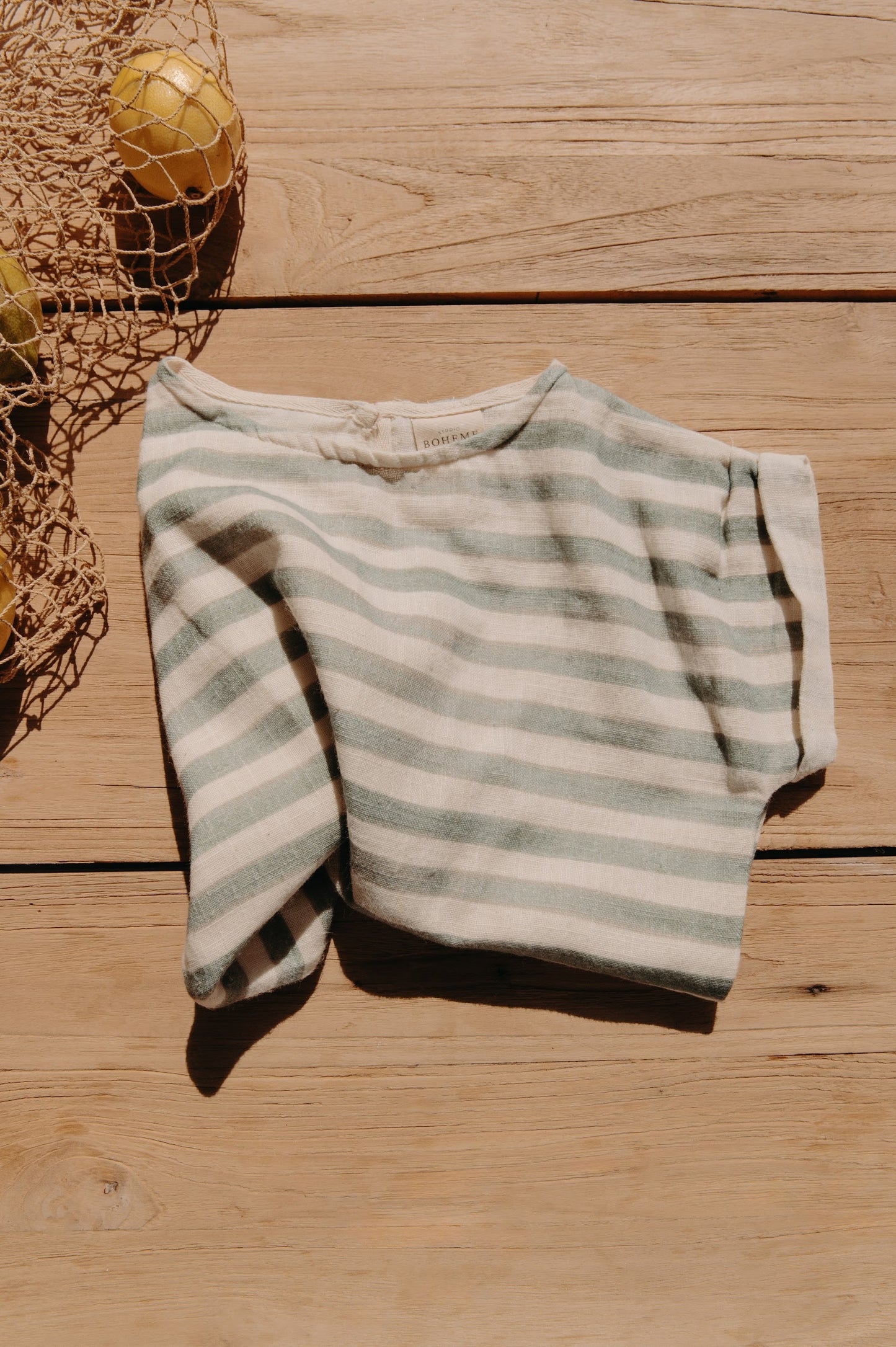 【LAST TWO】BLOUSE PRASLIN GREEN STRIPS