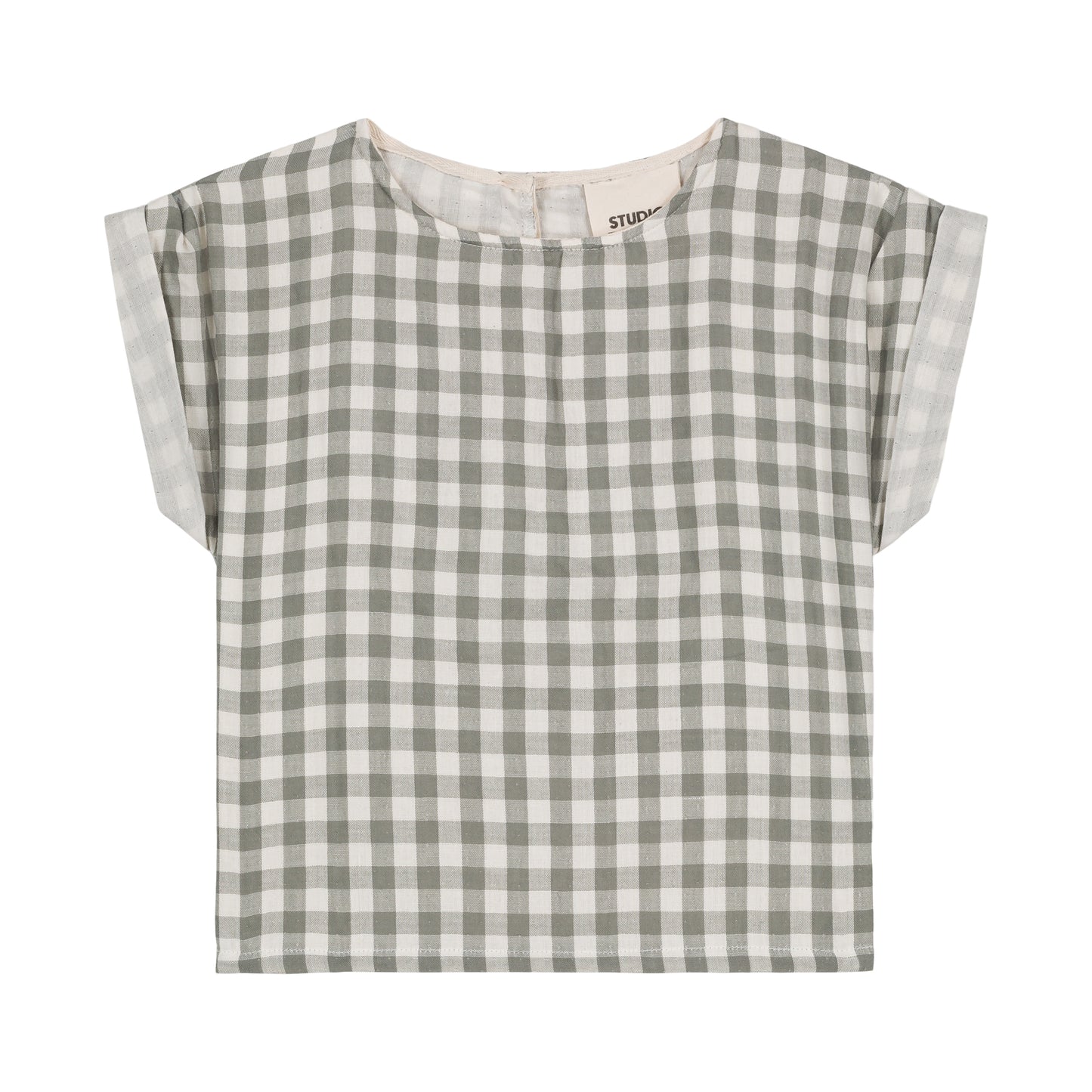 BLOUSE PRASLIN - VICHY VERT DE GRIS