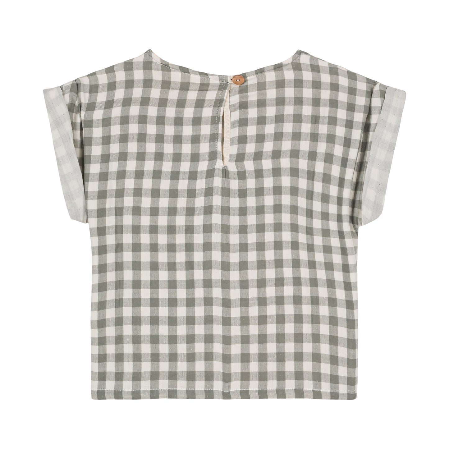BLOUSE PRASLIN - VICHY VERT DE GRIS
