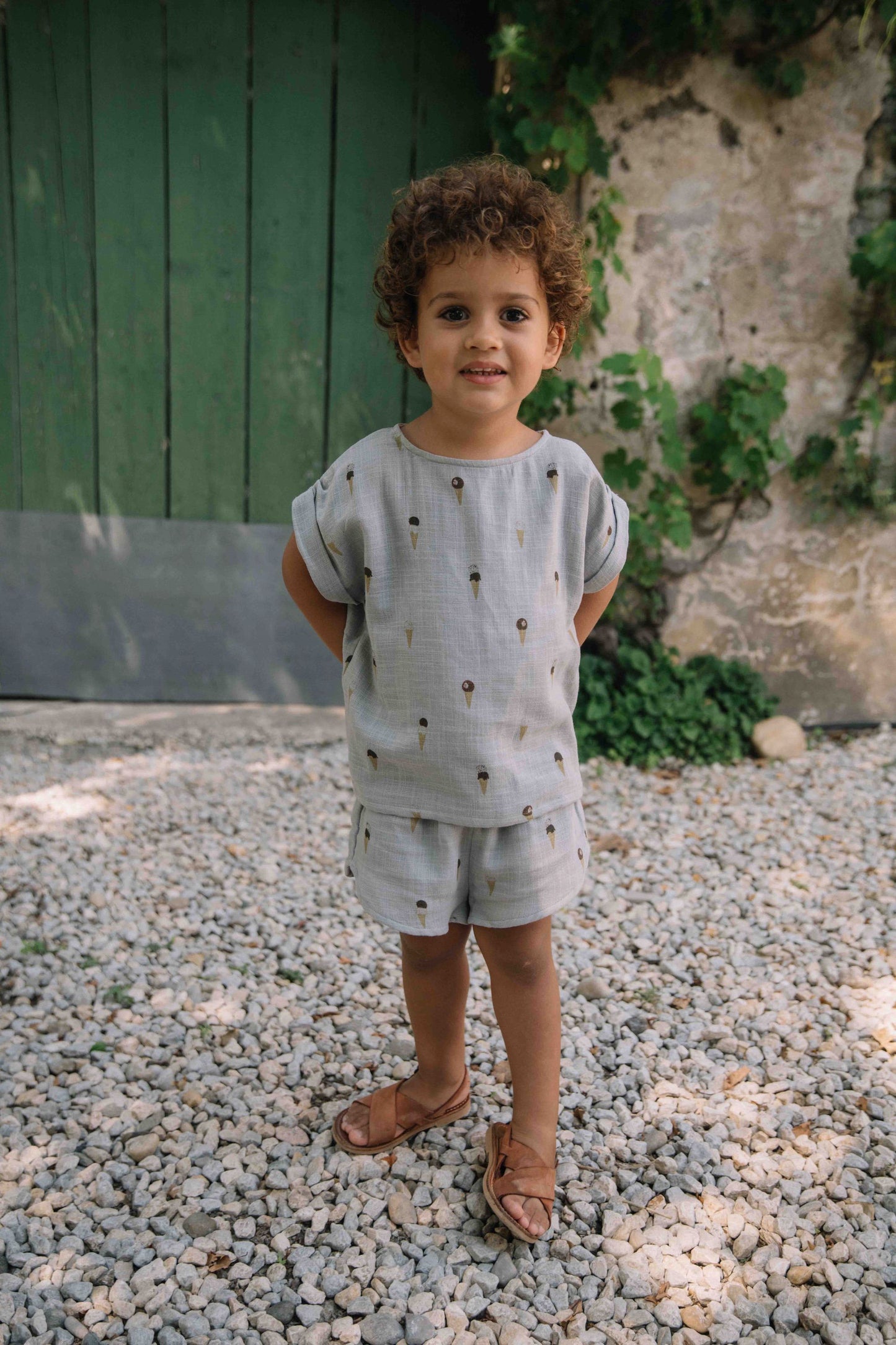 SHORT GEORGETTE - BLEU GLACES