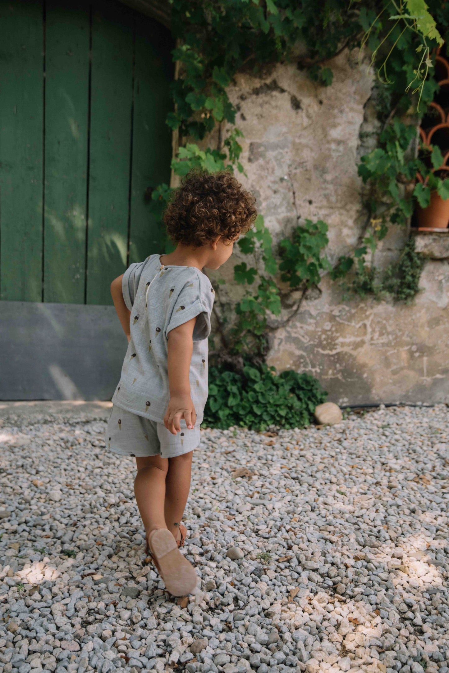 SHORT GEORGETTE - BLEU GLACES
