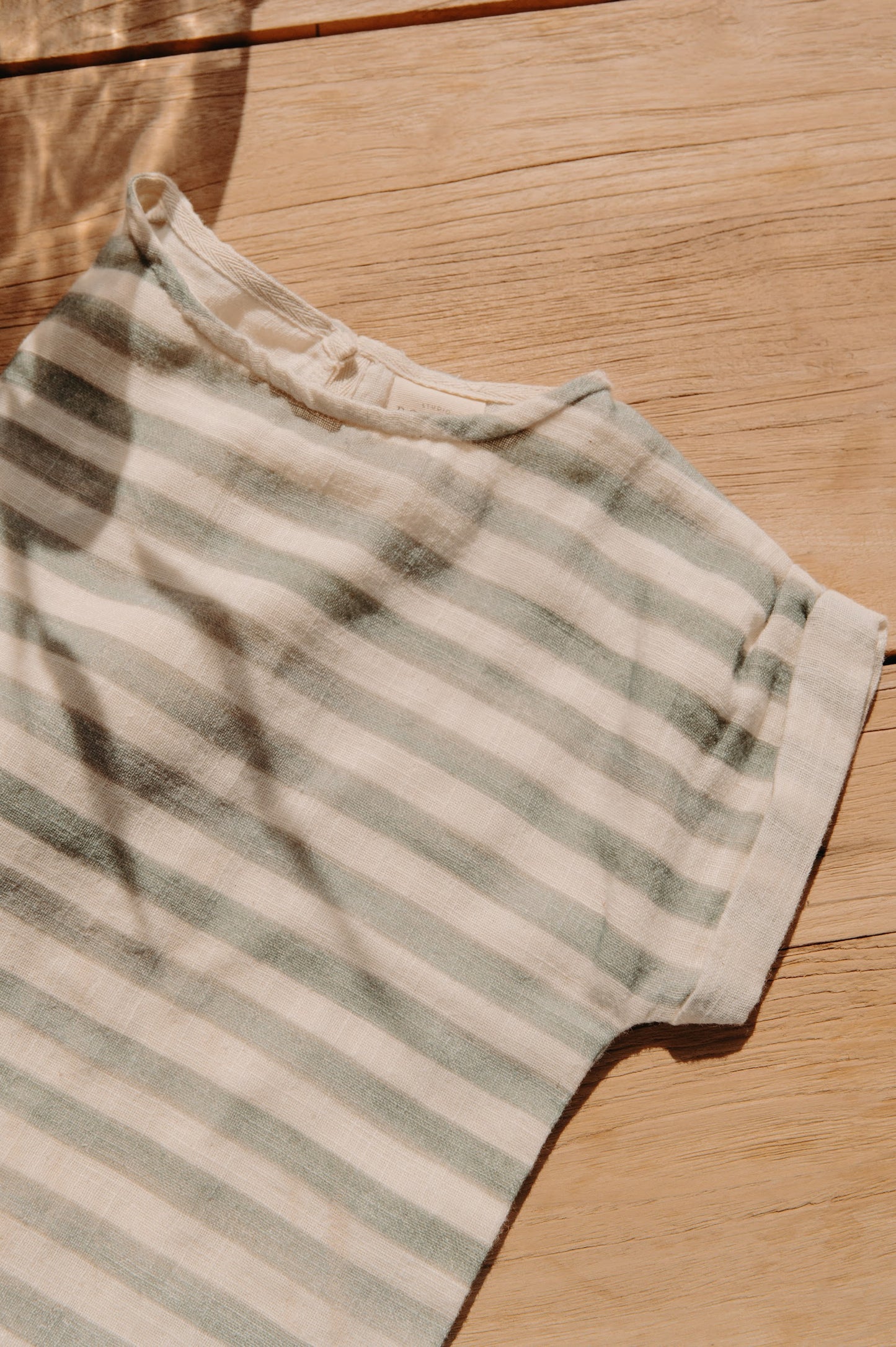 【LAST TWO】BLOUSE PRASLIN GREEN STRIPS