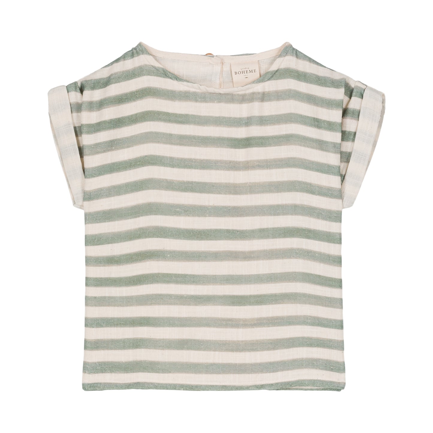 【LAST TWO】BLOUSE PRASLIN GREEN STRIPS
