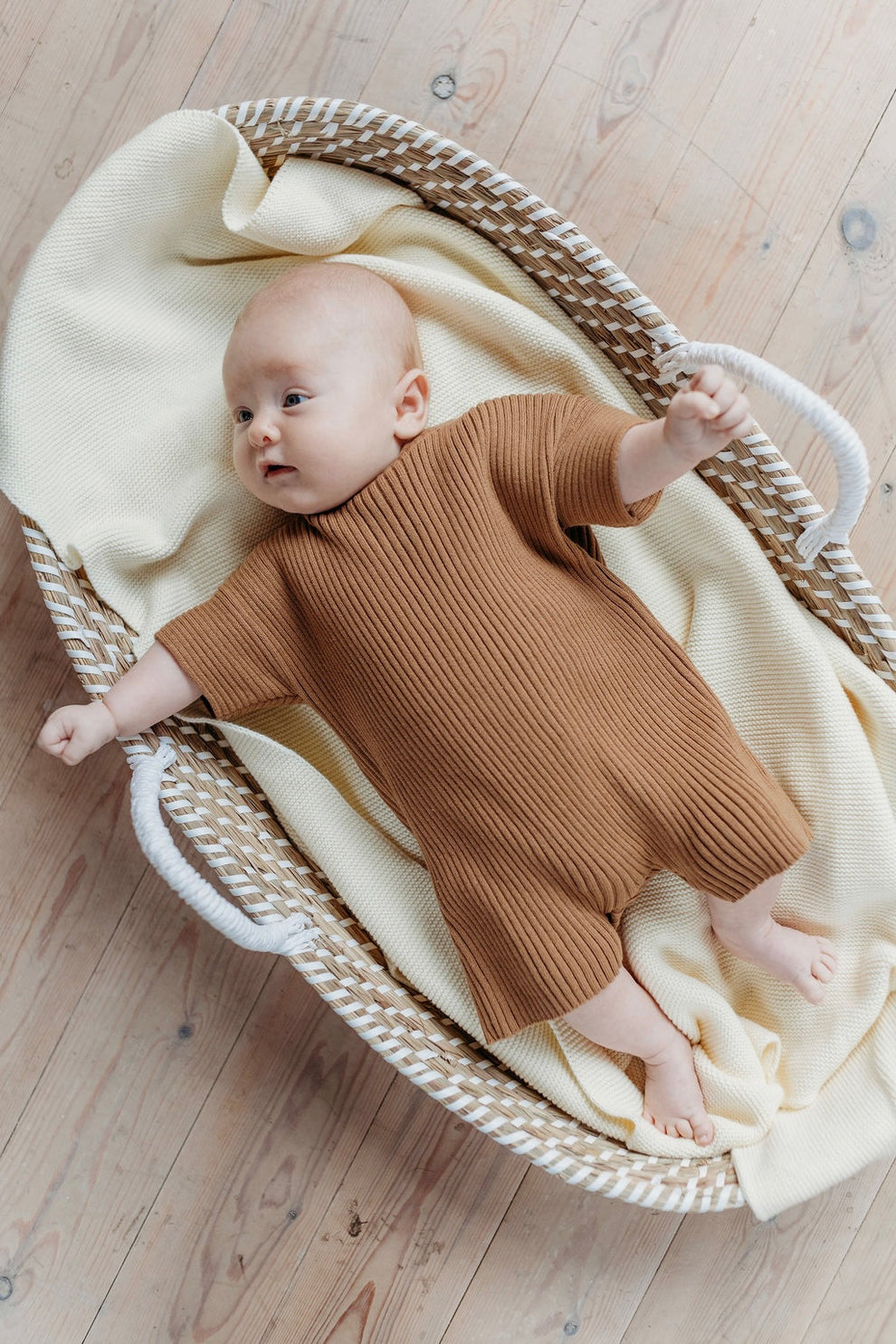 【LAST ONE】WALNUT RIBB ROMPER