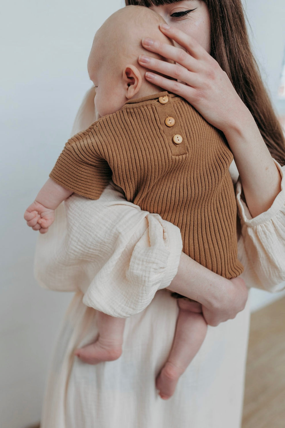 【LAST ONE】WALNUT RIBB ROMPER