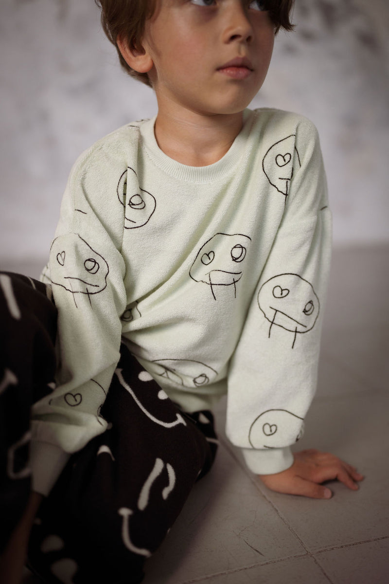 【LAST ONE】FREDS FACE TERRY TOWEL KIDS SWEATSHIRT