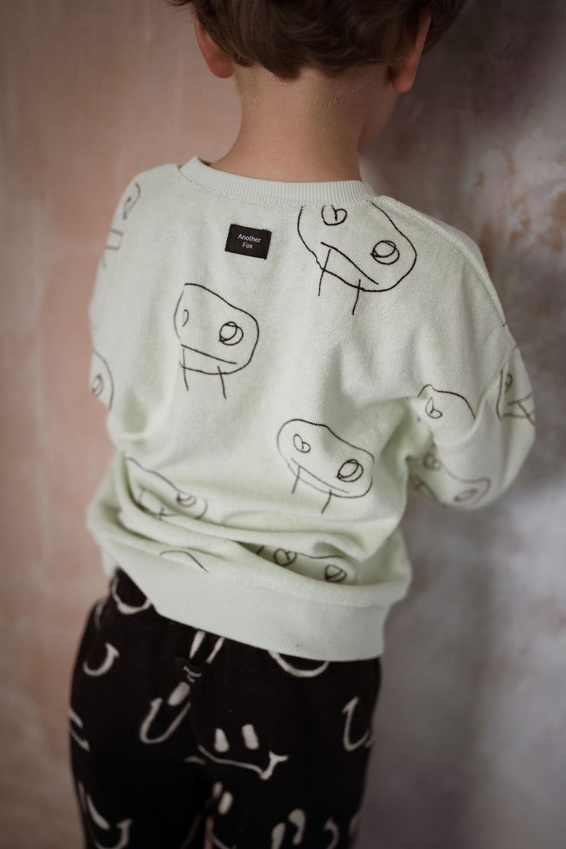 【LAST ONE】FREDS FACE TERRY TOWEL KIDS SWEATSHIRT